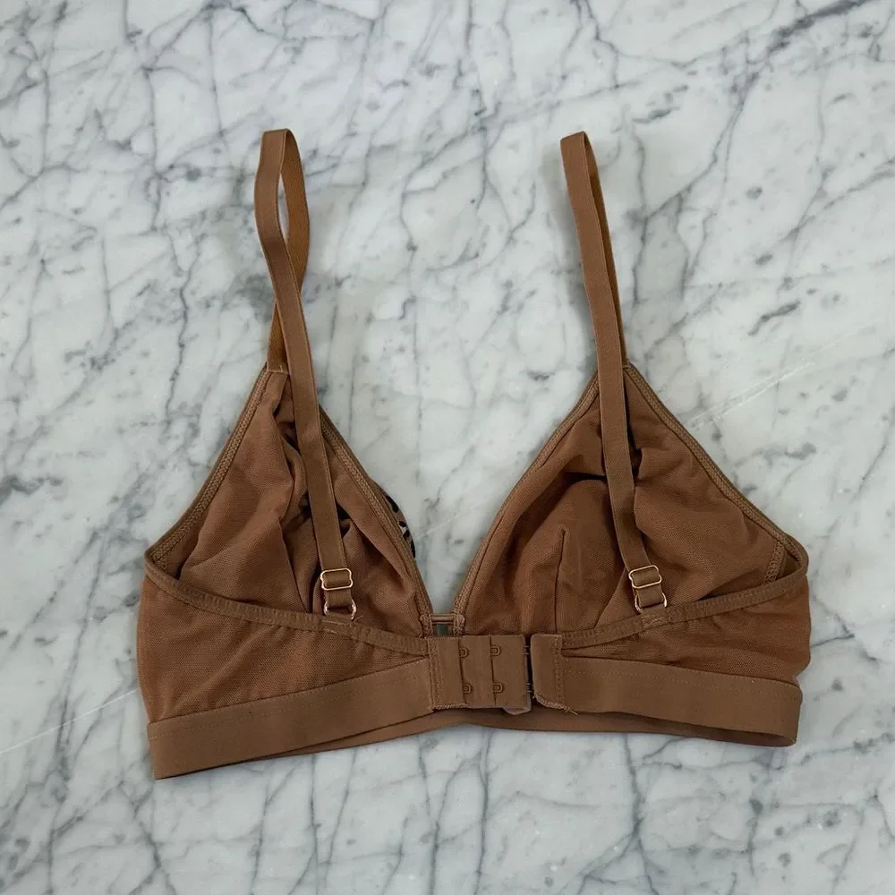 Lively Sz 1 Leopard Print Brown Bralette
